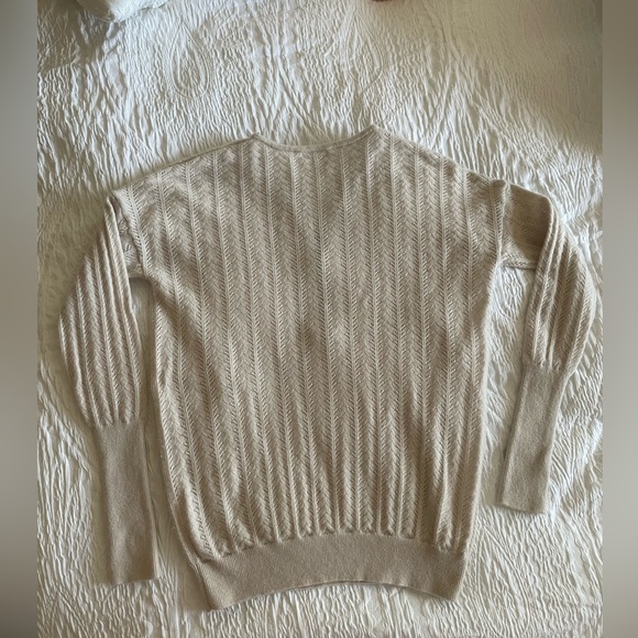 GARNET HILL Gemma Zip-Detail Cashmere Sweater XS Beige Colour - Picture 11 of 16